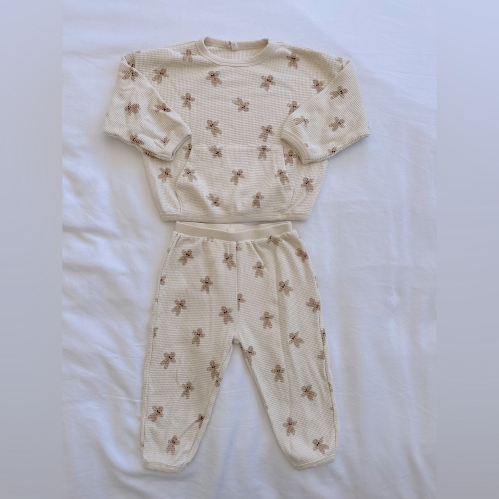 Quincy Mae Waffle Slouch Set - Gingerbread